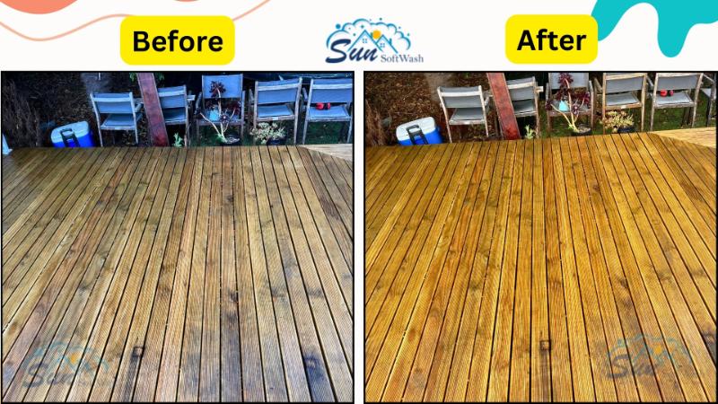 before after deck cleaning tauranga