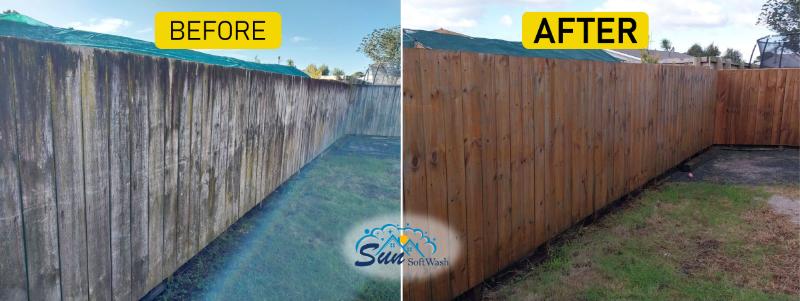 before after fence cleaning hamilton