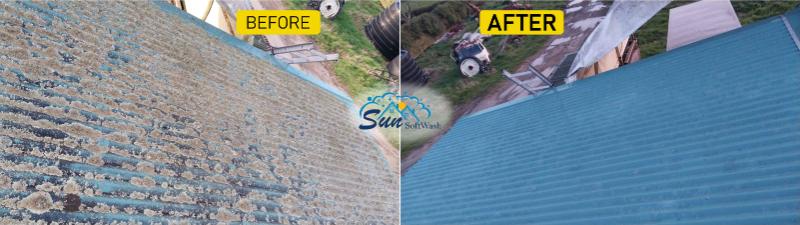 before after roof treatment tauranga, Hamilton and Auckland