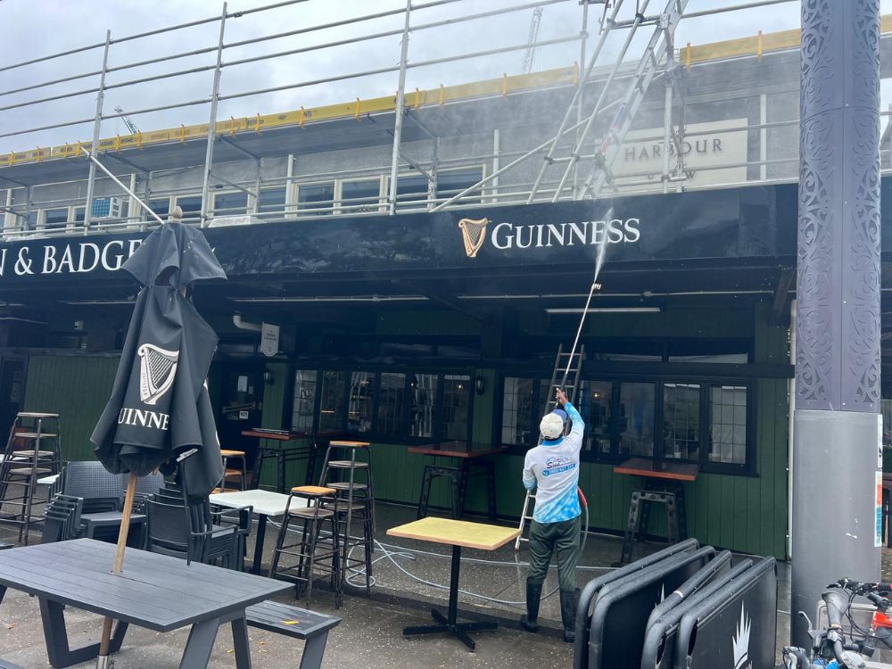 Commercial building wash