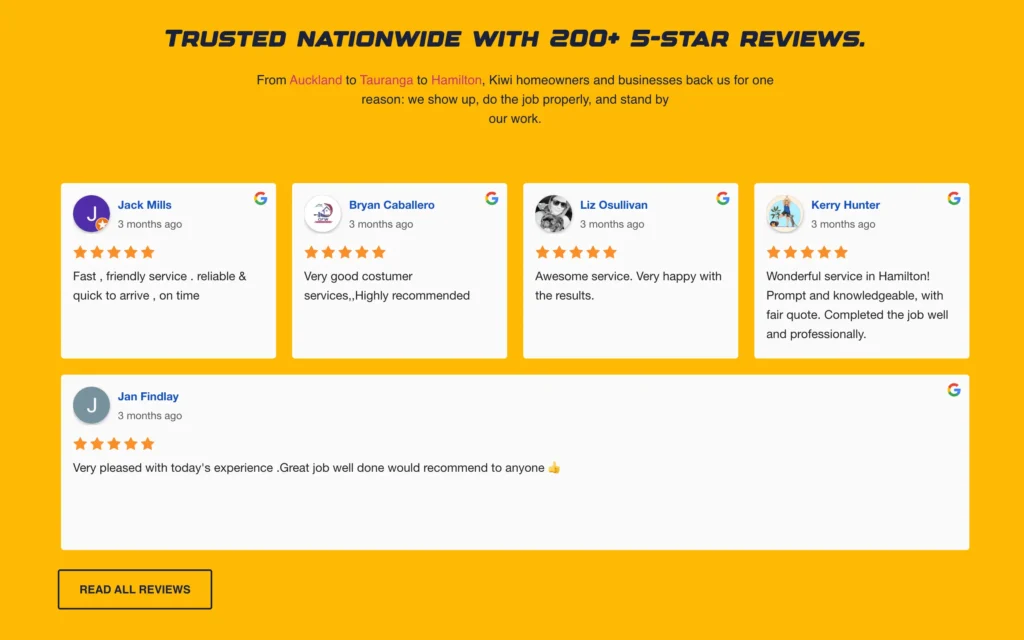 Customer Satisfaction and Positive Reviews