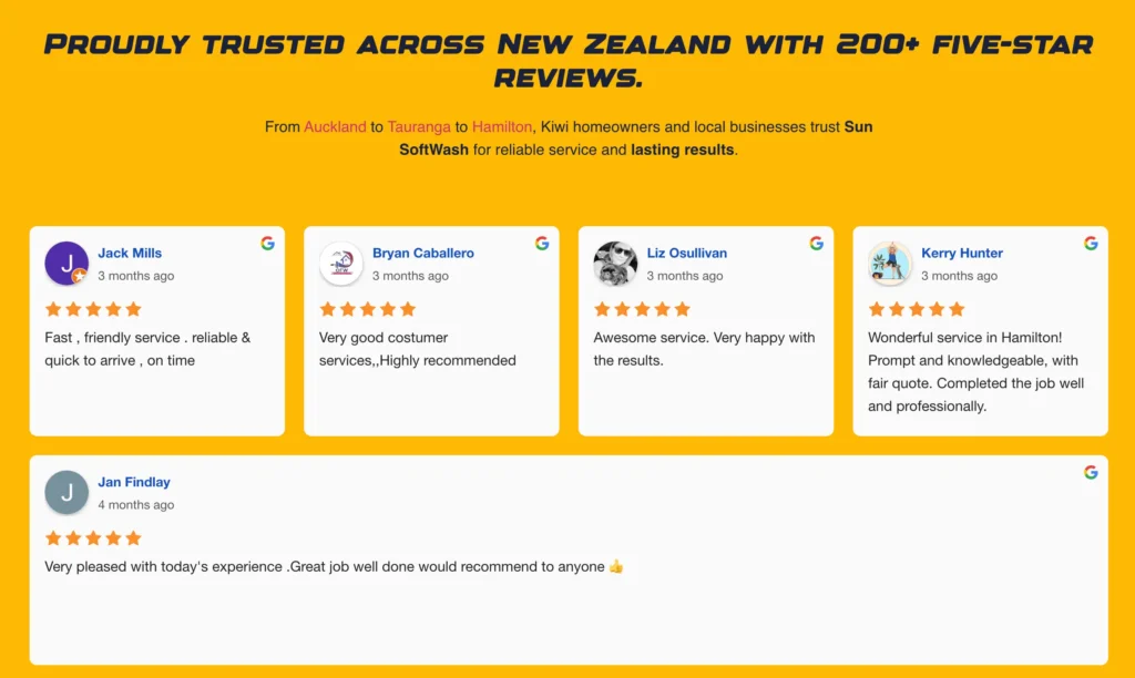 See What Sun SoftWash Customers Are Saying