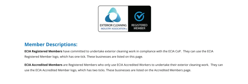 Why ECIA Accreditation Makes Sun SoftWash Your Trusted Exterior Cleaning Partner 2 ECIA Accreditation Guarantees Safe and Ethical Practices